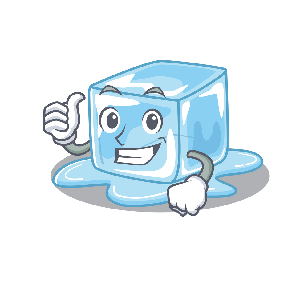 clear ice cube cartoon